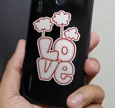 Naklejka na ścianę napisy Napis Love na telefon - TenStickers
