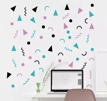 Dekoracja geometryczne kształty - TenStickers
