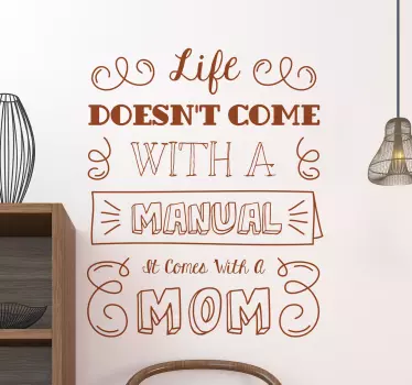 Dekoracja Life doesn't come with a manual - TenStickers