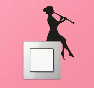 Dekoracja ścienna Kobieta grająca na trąbce - TenStickers