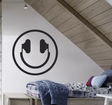 Dekoracja ścienna muzyczny uśmiech - TenStickers