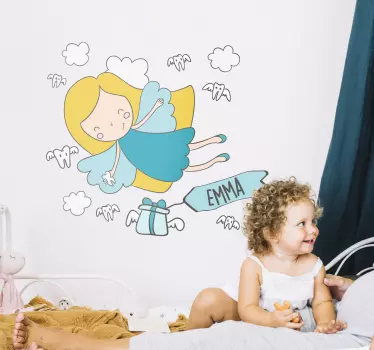 Dzieci spersonalizowane naklejki z bajki ząb - TenStickers