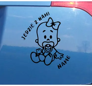 Dziecko w aucie naklejka Dziecko jest z nami na pokładzie - TenStickers