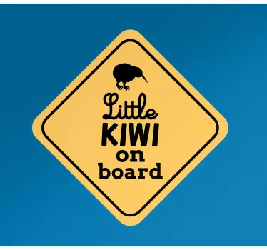 Dziecko w aucie naklejka Małe kiwi na pokładzie - TenStickers