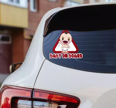 Dziecko w aucie naklejka na samochód - TenStickers