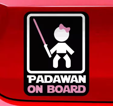 Dziecko w aucie naklejka Padawan na pokładzie - TenStickers
