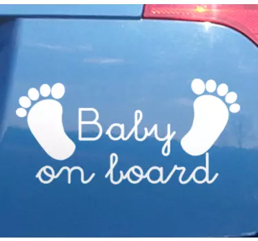 Dziecko w aucie naklejka Słodkie monokolorowe stopy - TenStickers