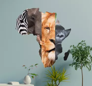 Naklejka na ścianę afrykańskie zwierzęta - TenStickers