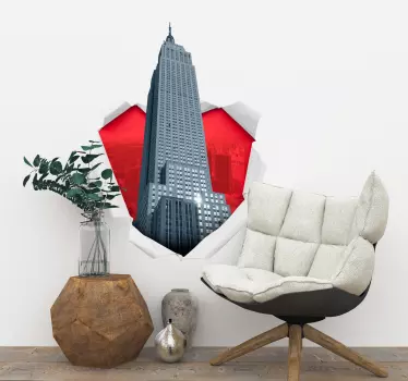 Naklejka na ścianę 3D Empire State Building - TenStickers