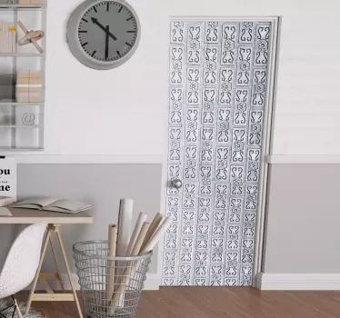Naklejka na ścianę szlaczki Ornamenty na drzwi - TenStickers