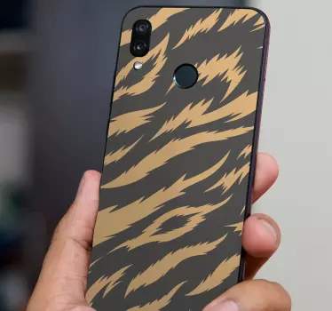 Naklejka na telefon Huawei Skóra tygrysa - TenStickers