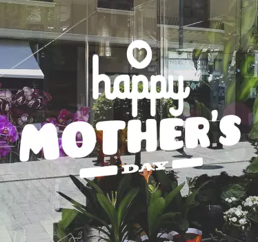 Happy Mother's Day dekoracja na witrynę - TenStickers