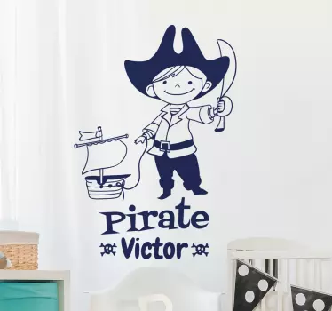 Personalizowana naklejka pirat - TenStickers