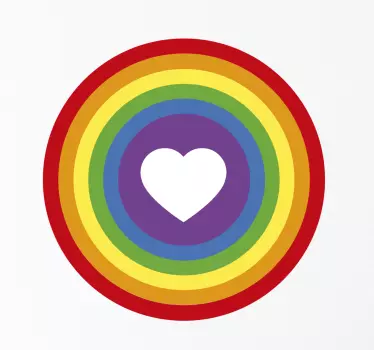 Koło w kolorach tęczy dekoracja - TenStickers