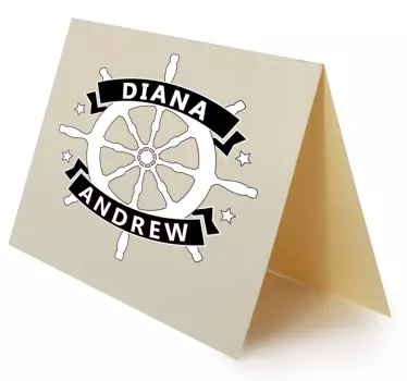 Marynarska naklejka ślubna - TenStickers
