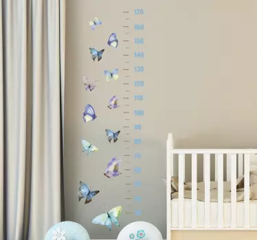 Miarka naklejka kolorowe motyle - TenStickers