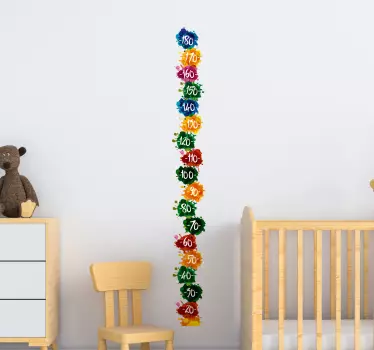 Miarka naklejka plamy farby - TenStickers