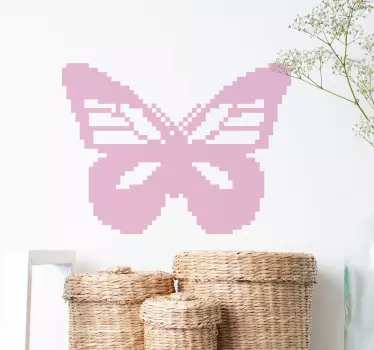 Motyl w wymiarze Pixel Naklejka ścienna - TenStickers