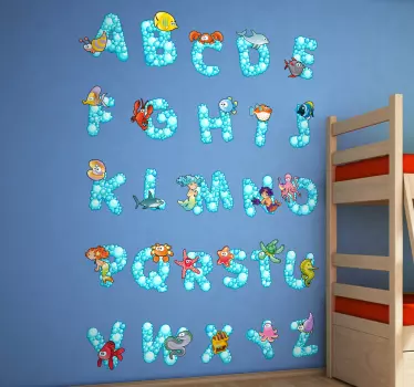 Nakejka morski alfabet - TenStickers