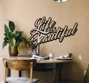 Naklejka 3d Life is beautiful - TenStickers