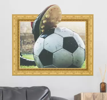 Naklejka na ścianę 3d piłka nożna - TenStickers