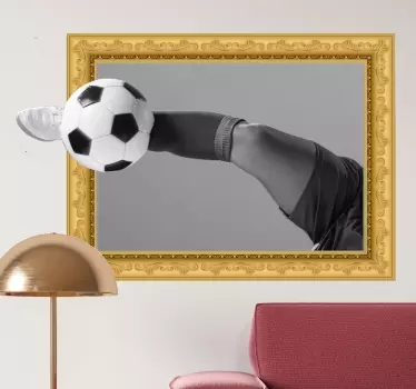 Naklejka na ścianę 3d z piłką nożną - TenStickers