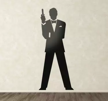 Naklejki na ścianę do salonu agent 007 - TenStickers
