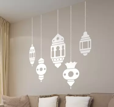 Naklejka arabskie lampiony - TenStickers