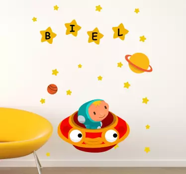 Naklejka astronauta i imię - TenStickers