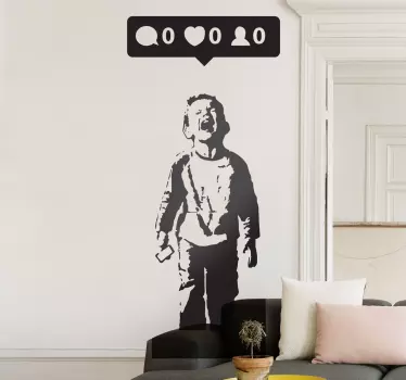 Naklejka Banksy nikt mnie nie lubi - TenStickers