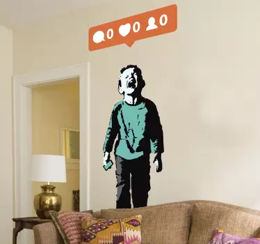 Naklejka Banksy nikt mnie nie lubi w kolorze - TenStickers