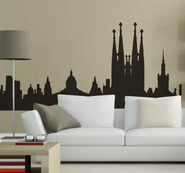 Naklejka Barcelona na tle nieba - TenStickers