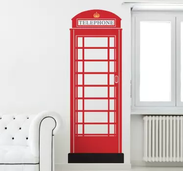 Naklejka na ścianę do salonu budka telefoniczna Londyn - TenStickers