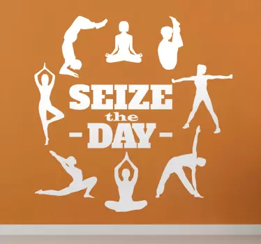 Naklejka Chwyć Dzień - Joga - TenStickers