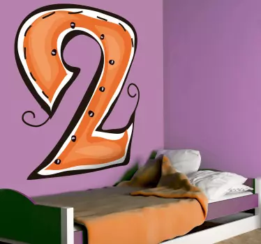 Naklejka cyfra 2 - TenStickers