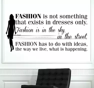 Naklejka cytat Coco Chanel - TenStickers
