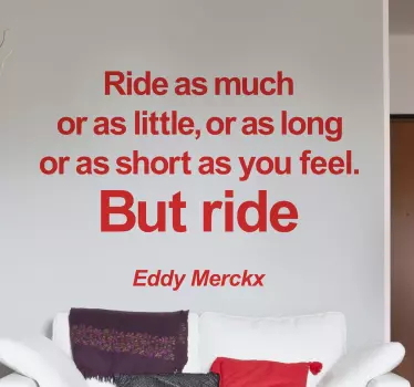 Naklejka cytat Eddy Merckx - TenStickers