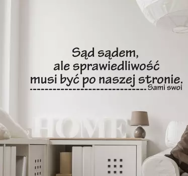 Naklejka cytat Sami Swoi - TenStickers
