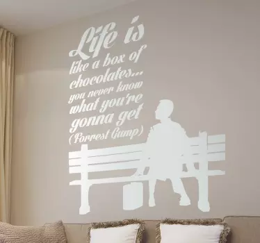 Naklejka cytat z „Forrest'a Gump'a" - TenStickers