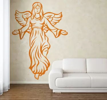 Naklejka dekoracyjna anioł na święta - TenStickers