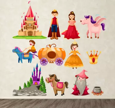 Naklejka dekoracyjna bajkowe postacie - TenStickers