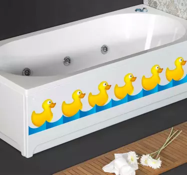 Naklejka dekoracyjna bordiura gumowe kaczki - TenStickers