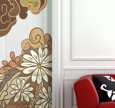 Naklejka dekoracyjna bure kwiaty - TenStickers