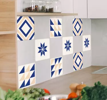 Naklejki dekoracyjna ceramiczny kwadrat - TenStickers