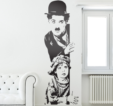 Naklejka na ścianę do salonu Chaplin - TenStickers
