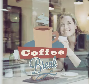 Naklejka dekoracyjna coffee break - TenStickers