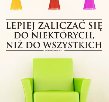 Naklejka dekoracyjna cytat Krew Elfów - TenStickers