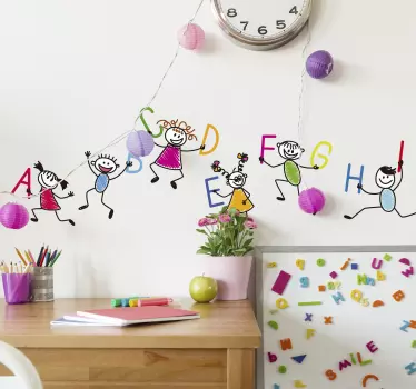Naklejka literki z dziećmi - TenStickers