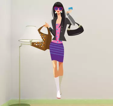 Naklejka dekoracyjna Fashionistka - TenStickers