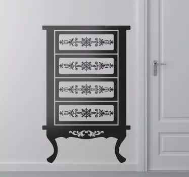 Naklejka dekoracyjna francuska komoda - TenStickers